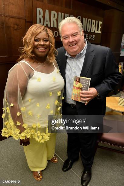 Actors Retta and Jim O'Heir attend the signing and discussion of Retta's new book, "So Close to Being the Sh*t, Y'all Even Know" at Barnes & Noble at...