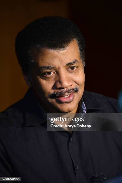 Neil deGrasse Tyson attends Film Independent at LACMA presents StarTalk - A Conversation with Astrophysicist Neil deGrasse Tyson at Bing Theater At...