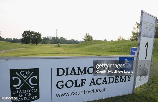 General view of the 1st hole during the Pro-Am of The 2018 Shot Clock Masters at Diamond Country Club on June 6, 2018 in Atzenbrugg, Austria.