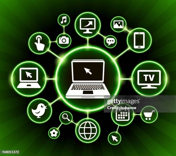 laptop computer internet communication technology dark buttons background - mouse pointer stock illustrations