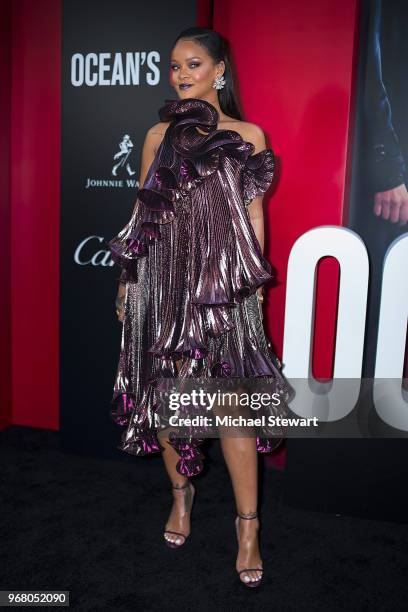 Rihanna attends the "Ocean's 8" World Premiere at Alice Tully Hall on June 5, 2018 in New York City.