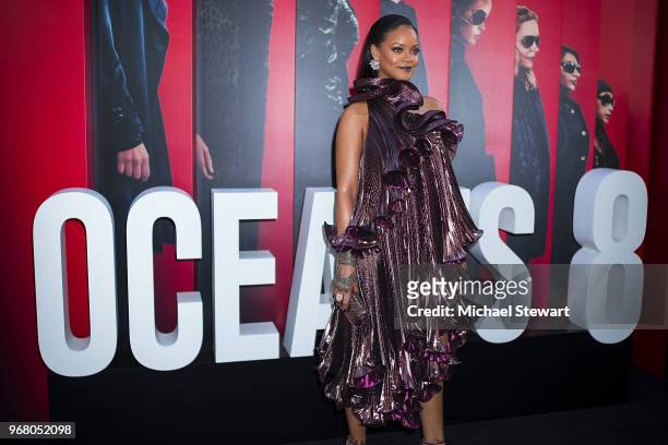 Rihanna attends the "Ocean's 8" World Premiere at Alice Tully Hall on June 5, 2018 in New York City.