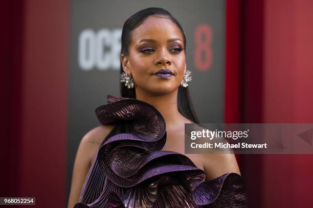 Rihanna attends the "Ocean's 8" World Premiere at Alice Tully Hall on June 5, 2018 in New York City.