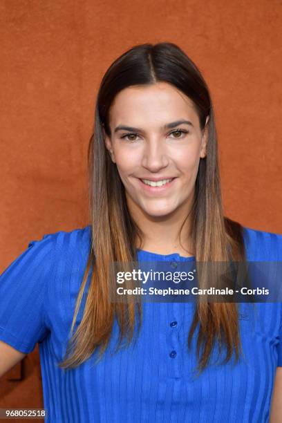 Actress Charlotte Gabris attends the 2018 French Open - Day Ten at Roland Garros on June 5, 2018 in Paris, France.