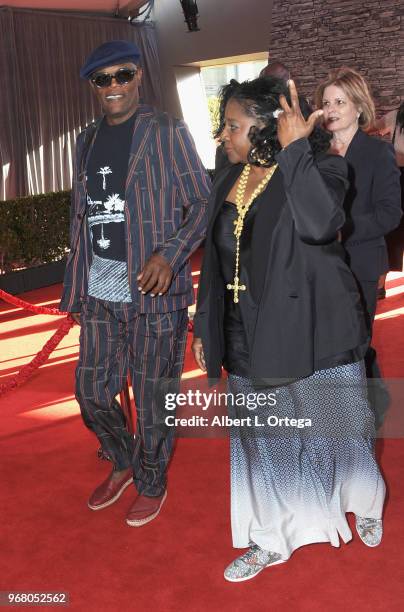 Actor Samuel L. Jackson and wife LaTanya Richardson arrive for the premiere of Disney And Pixar's "Incredibles 2" on June 5, 2018 in Los Angeles,...