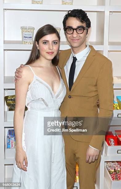 Gianna Reisen and actor Alex Wolff attends the screening after party for "Hereditary" hosted by A24 at Metrograph on June 5, 2018 in New York City.