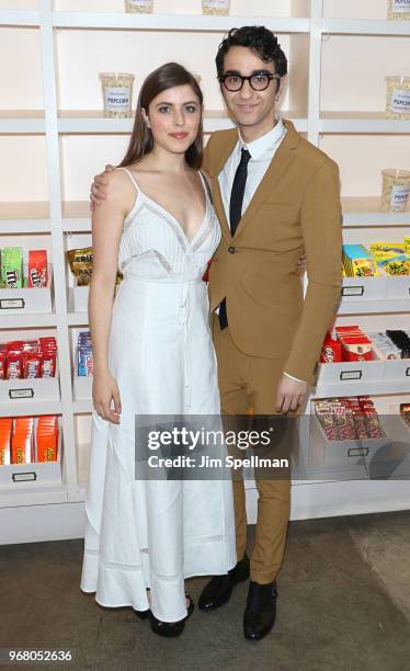 Gianna Reisen and actor Alex Wolff attends the screening after party for "Hereditary" hosted by A24 at Metrograph on June 5, 2018 in New York City.