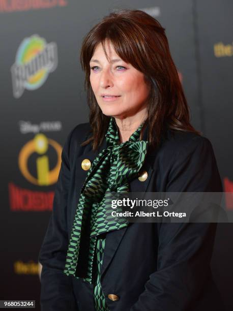 Actress Catherine Keener arrives for the premiere of Disney And Pixar's "Incredibles 2" on June 5, 2018 in Los Angeles, California.