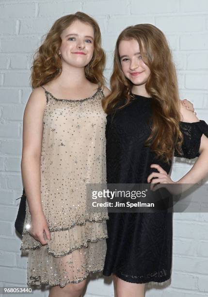 Actress Milly Shapiro and sister Abigail Shapiro attend the screening after party for "Hereditary" hosted by A24 at Metrograph on June 5, 2018 in New...
