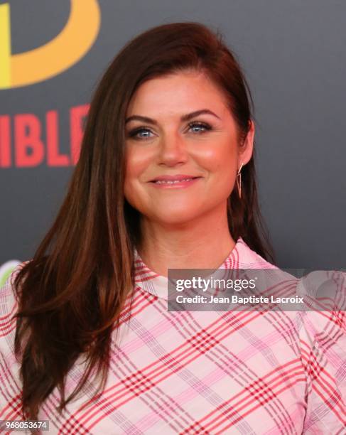 Tiffani Thiessen attends the World Premiere of Disney and Pixar's 'Incredibles 2' held on June 5, 2018 in Los Angeles, California.