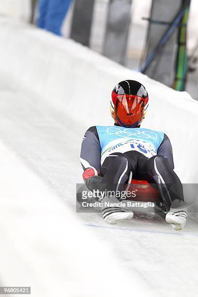 Winter Olympics: Germany Felix Loch in action during Men's Training Run at Whistler Sliding Centre. Whistler, Canada 2/13/2010 CREDIT: Nancie...