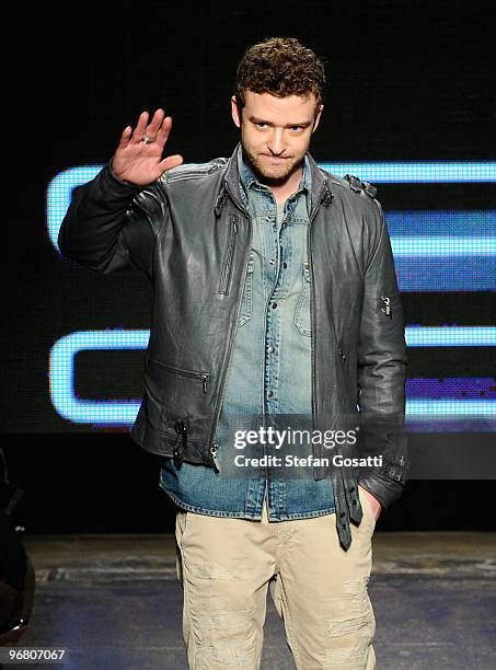 Justin Timberlake walks the runway at the William Rast Fall 2010 Fashion Show during Mercedes-Benz Fashion Week at Cedar Lake on February 17, 2010 in...