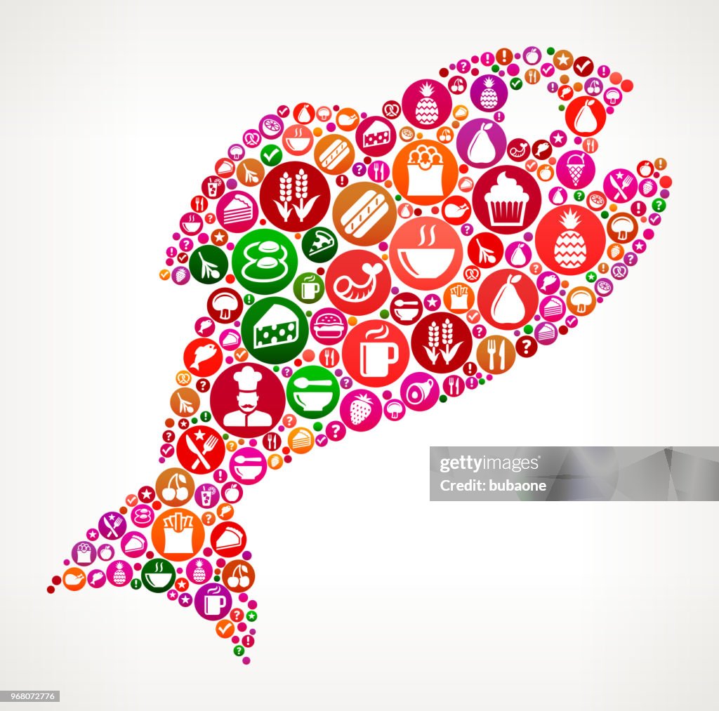 Fish Food and Diet Vector Icon Background