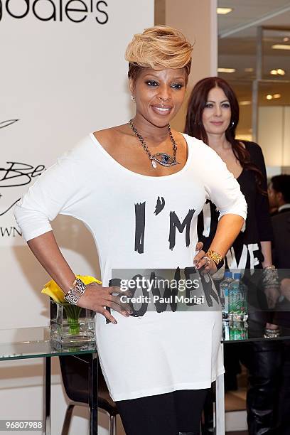 Singer Mary J Blige and designer Catherine Malandrino attend the debut of the limited edition FFAWN + Catherine Malandrino Capsule Collection...