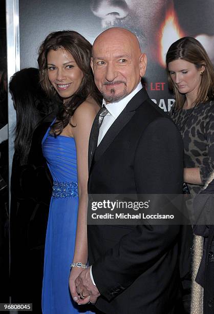 Actor Sir Ben Kingsley and wife Daniela Barbosa de Carneiro attend the "Shutter Island" special screening at the Ziegfeld Theatre on February 17,...