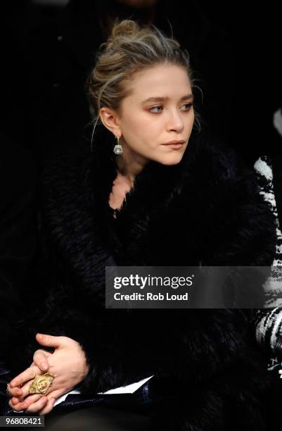 Actress Mary-Kate Olsen attends the Proenza Schouler Fall 2010 Fashion Show during Mercedes-Benz Fashion Week at Milk Studios on February 17, 2010 in...
