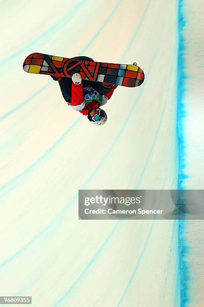 Ben Kilner of Great Britain and Northern Ireland competes in the Snowboard Men's Halfpipe semi final on day six of the Vancouver 2010 Winter Olympics...