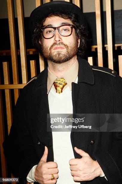 Musician Sean Lennon celebrates the Modelinia Magazine cover launch at the Tanuki Tavern on February 17, 2010 in New York City.