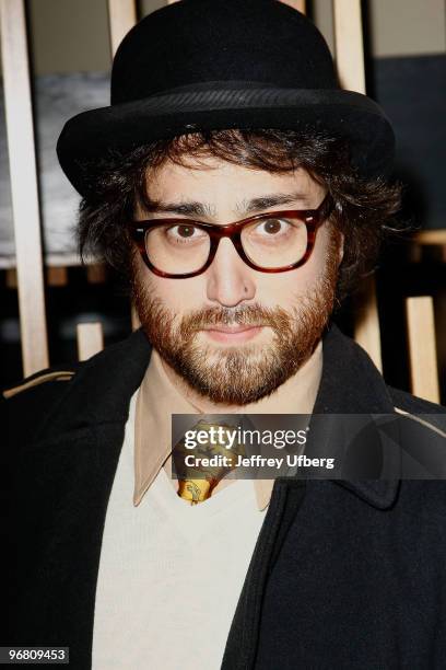 Musician Sean Lennon celebrates the Modelinia Magazine cover launch at the Tanuki Tavern on February 17, 2010 in New York City.