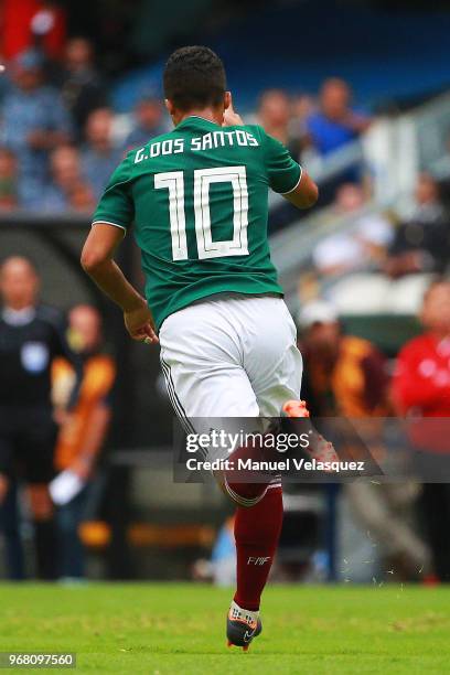 Giovani Dos Santos of Mexico celebrates after scoring the first goal of his team during the International friendly match between Mexico and Scotland...