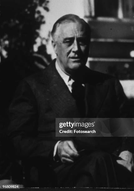 President Franklin D. Roosevelt at Casablanca, circa 1943. .