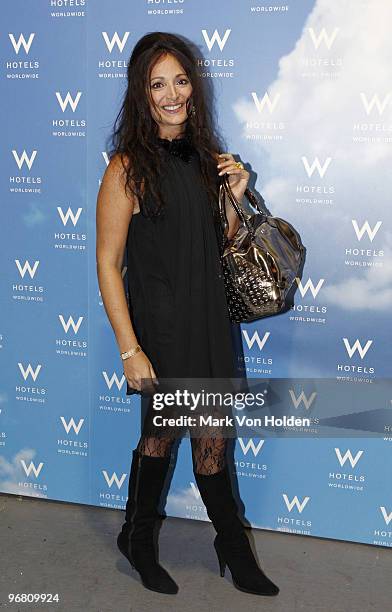 Emma Snowden-Jones visits the W Hotels VIP Lounge presented by MCM at W Lounge on February 17, 2010 in New York City.