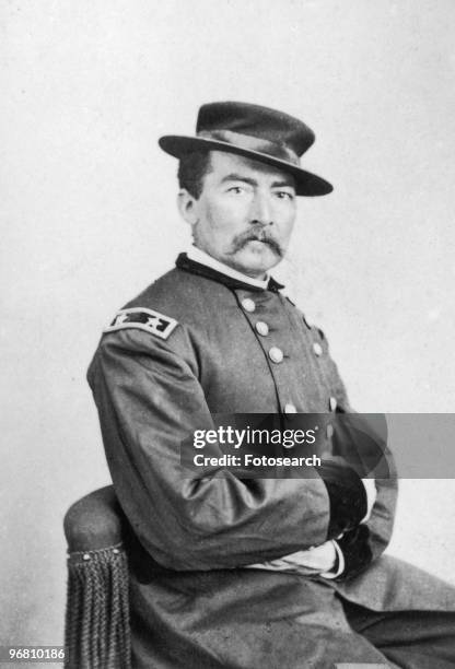 Portrait of Philip Henry Sheridan in uniform, circa 1870s. .