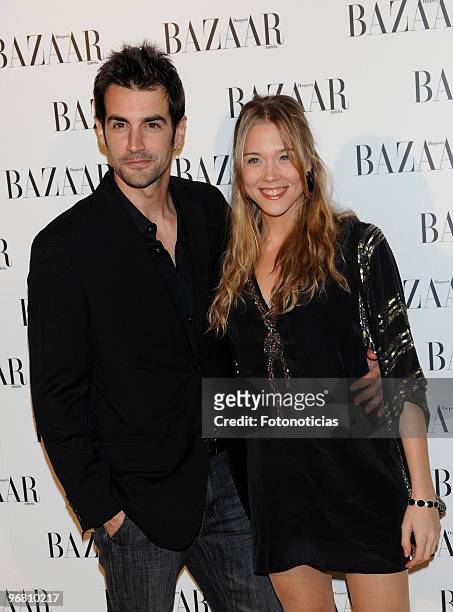 Patricia Montero and Alex Adrover arrive to "Harper's Bazaar" magazine launch party, at the Casino de Madrid, on February 17, 2010 in Madrid, Spain.