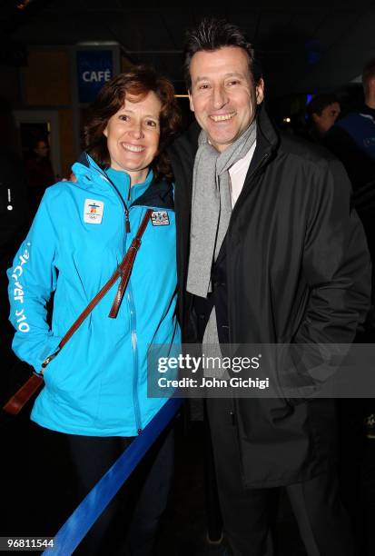 Lord Sebastian Coe, London 2012 Chairman and a Vancouver 2010 volunteer attend the London 2012 Sports Legacy Programme photocall at GE Robson Plaza...