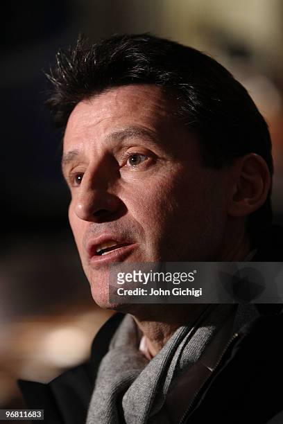 Lord Sebastian Coe, London 2012 Chairman attends the London 2012 Sports Legacy Programme photocall at GE Robson Plaza during the Vancouver 2010...