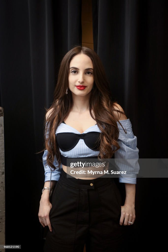 Alexa Rey Alexa Ray Joel poses backstage at Billy Joel's 53rd consecutive sold ...