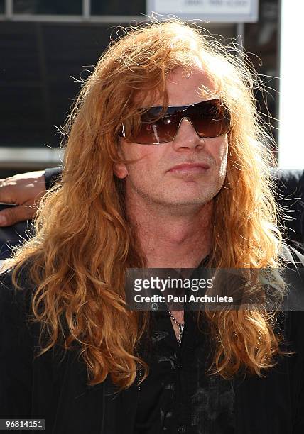 Musician Dave Mustaine attends the Revolver Golden Gods Awards press conference at Rainbow Bar & Grill on February 17, 2010 in Los Angeles,...