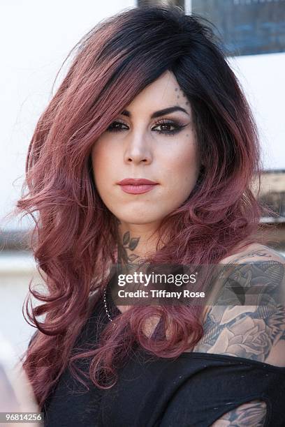 Kat Von D of LA Ink attends the 2nd Annual Golden Gods Awards Nominees and Press Conference at The Rainbow Bar and Grill on February 17, 2010 in Los...