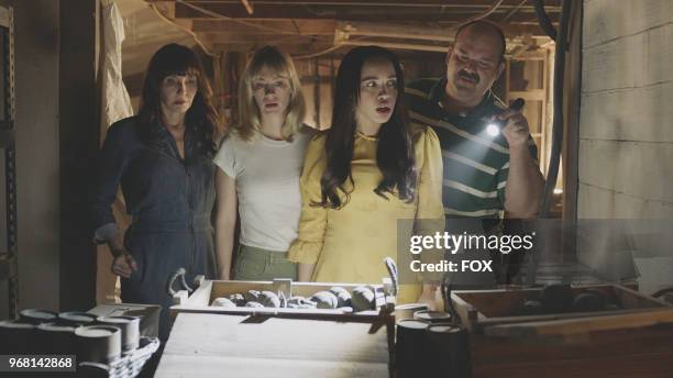 Mary Steenburgen, January Jones, Cleopatra Coleman and Mel Rodriguez in the "Barbara Ann" episode of THE LAST MAN ON EARTH airing Sunday, April 29 on...