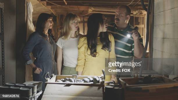 Mary Steenburgen, January Jones, Cleopatra Coleman and Mel Rodriguez in the "Barbara Ann" episode of THE LAST MAN ON EARTH airing Sunday, April 29 on...