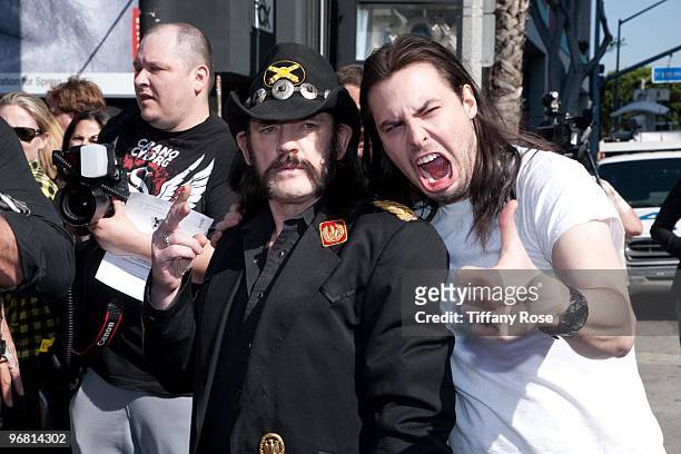 Lemmy Kilmister of Motorhead and Andrew W.K. Attends the 2nd Annual Golden Gods Awards Nominees and Press Conference at The Rainbow Bar and Grill on...