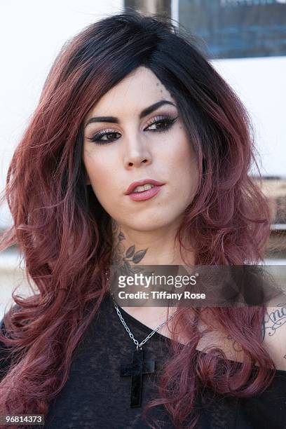 Kat Von D of LA Ink attends the 2nd Annual Golden Gods Awards Nominees and Press Conference at The Rainbow Bar and Grill on February 17, 2010 in Los...