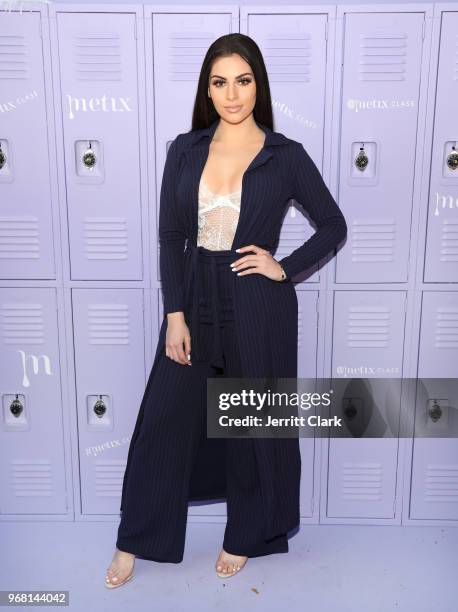 Nazanin Kavari attends Justine Skye's launch event for her new beauty platform "Metix" at Hotel Bel Air on June 5, 2018 in Los Angeles, California.
