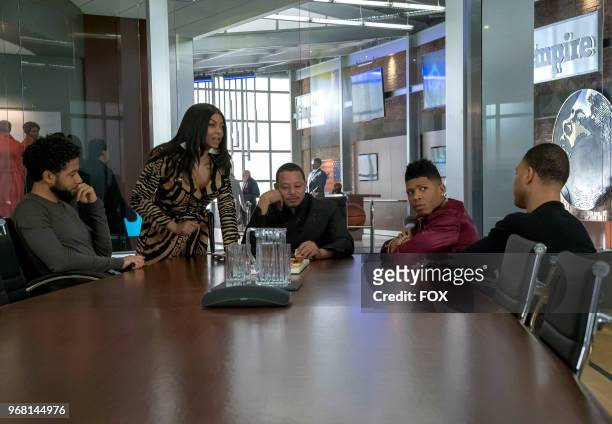 Jussie Smollett, Taraji P. Henson, Terrence Howard, Bryshere Gray and Trai Byers in the "A Lean & Hungry Look" episode of EMPIRE airing Wednesday,...
