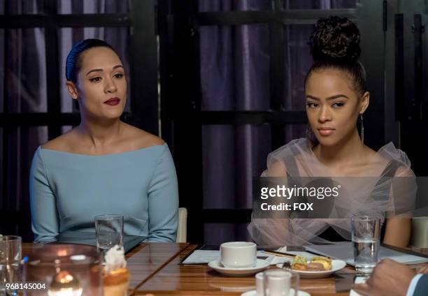 Grace Byers and Serayah in the "A Lean & Hungry Look" episode of EMPIRE airing Wednesday, May 2 on FOX.