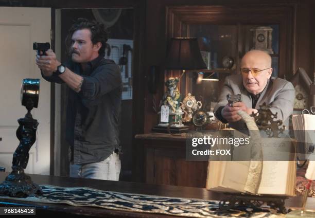 Clayne Crawford and guest star Jude Ciccolella in the "Frankie Comes to Hollywood" episode of LETHAL WEAPON airing Tuesday, April 10 on FOX. Photo by...