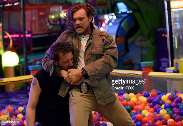 Guest star Linds Edwards and Clayne Crawford in the "Leo Getz Hitched" episode of LETHAL WEAPON airing Tuesday, April 17 on FOX. Photo by FOX Image...