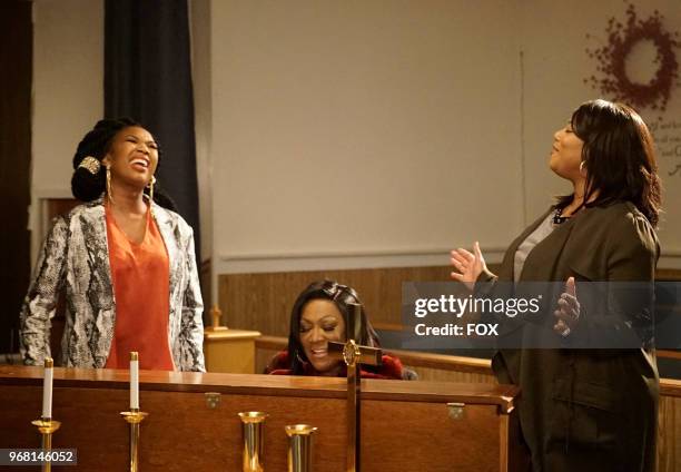 Guest stars Brandy Norwood, Patti LaBelle and Queen Latifah in the "Take it to Church" episode of STAR airing Wednesday, April 4 on FOX.