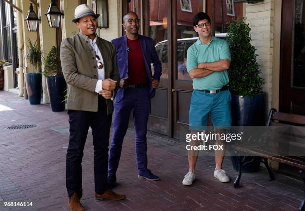 Pictured L-R: Terrence Howard and actors Miguel Nunez Jr and David Storrs in the all-new special TERRENCE HOWARD'S FRIGHT CLUB premiering Thursday,...
