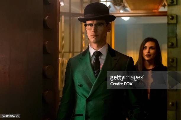 Cory Michael Smith and Morena Baccarin in the "A Dark Knight: To Our Deaths and Beyond" episode of GOTHAM airing Thursday, April 19 on FOX.