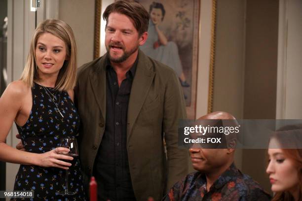 Kim Matula, guest star Zachary Knighton, Nathan Lee Graham and Olivia Macklin in the "The Dinner Party" episode of LA TO VEGAS airing Tuesday, April...