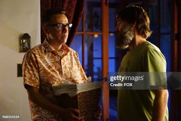 Guest star Fred Armisen and Will Forte in the "Nizzle Pizzy in a Dizzle Stizzy" episode of THE LAST MAN ON EARTH airing Sunday, Jan. 14 on FOX. Photo...