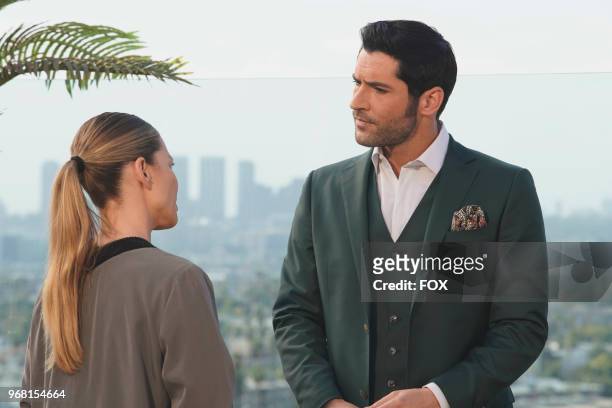 Lauren German and Tom Ellis in the Let Pinhead Sing episode of LUCIFER airing Monday, March 12 on FOX. Photo by FOX Image Collection via Getty Images)