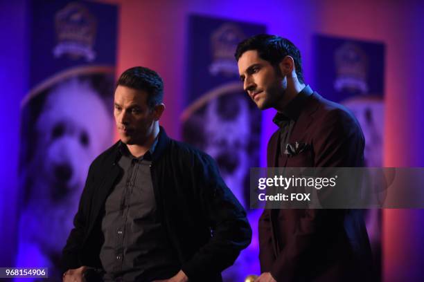 Kevin Alejandro and Tom Ellis in the All Hands on Decker episode of LUCIFER airing Monday, April 30 on FOX. Photo by FOX Image Collection via Getty...