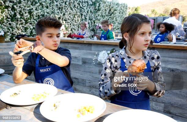 Contestants Mikey and Olivia in the all-new Junior Edition: Recipe For Love episode of MASTERCHEF airing Friday, March 23 on FOX.